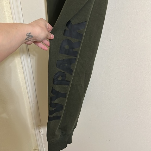 NWT Ivy Park Olive Green Cuffed Stretchy Sweatpants Joggers XL - Picture 2 of 6